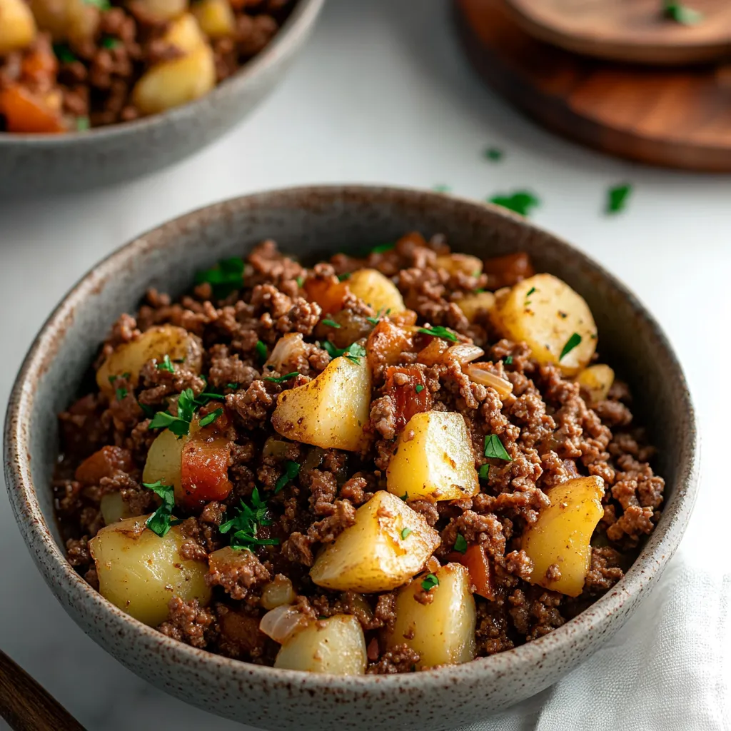 Warm and hearty beef with potatoes, a simple one-pan meal full of flavor.