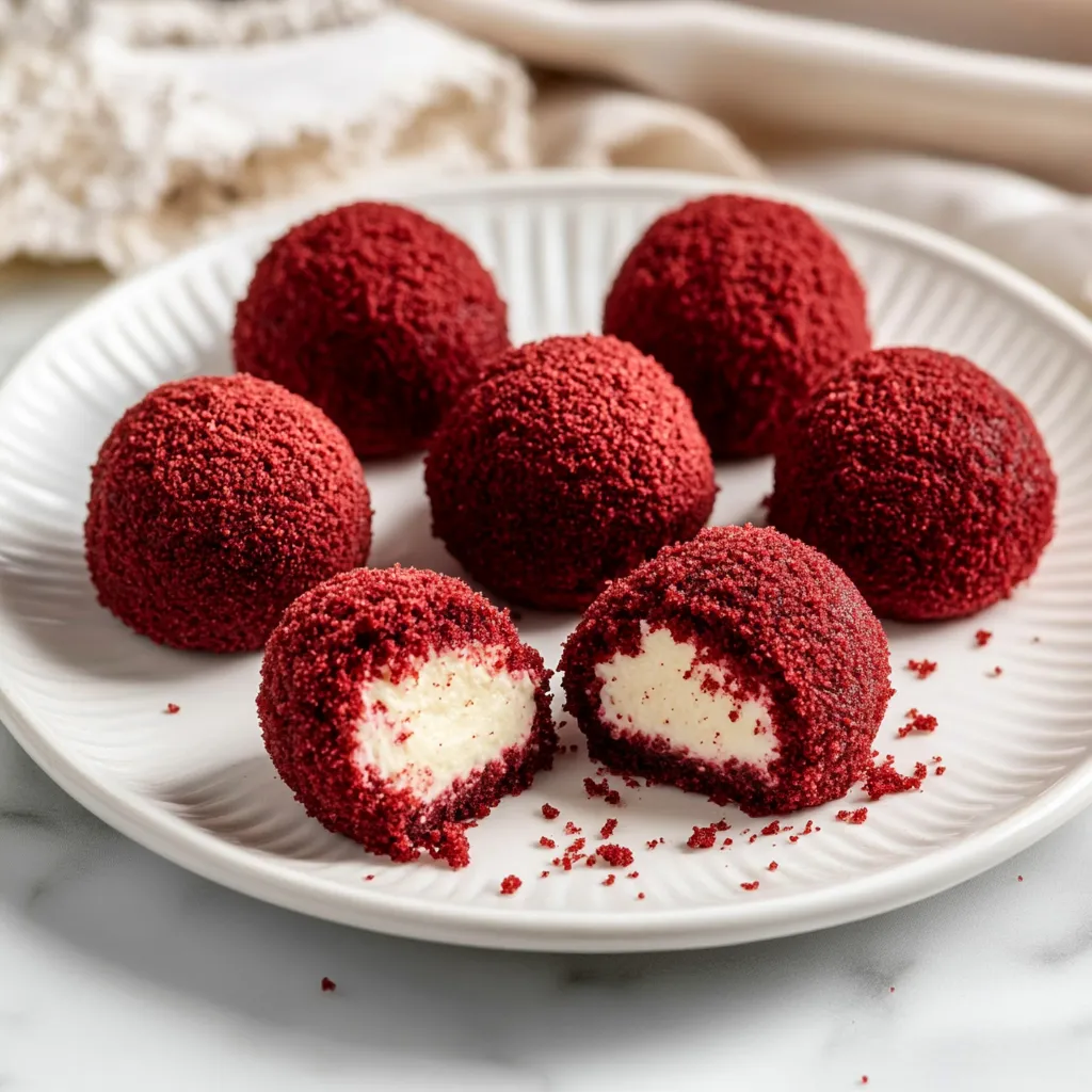 Soft velvety cheesecake balls, perfect for sharing with friends.