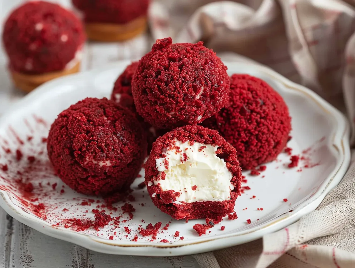 Smooth mini cheesecakes with red velvet bottom, a charming small dessert option.