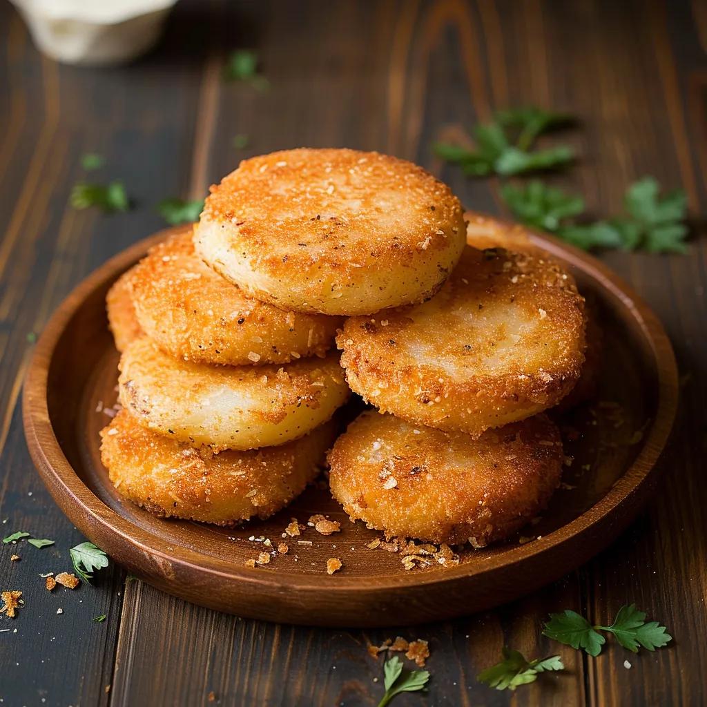 Crunchy golden potato patties with a tender flavorful middle, great for any meal.