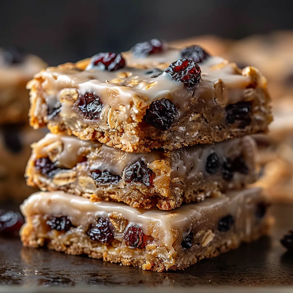 Homestyle oatmeal raisin squares that bring warmth and nostalgia with every bite.