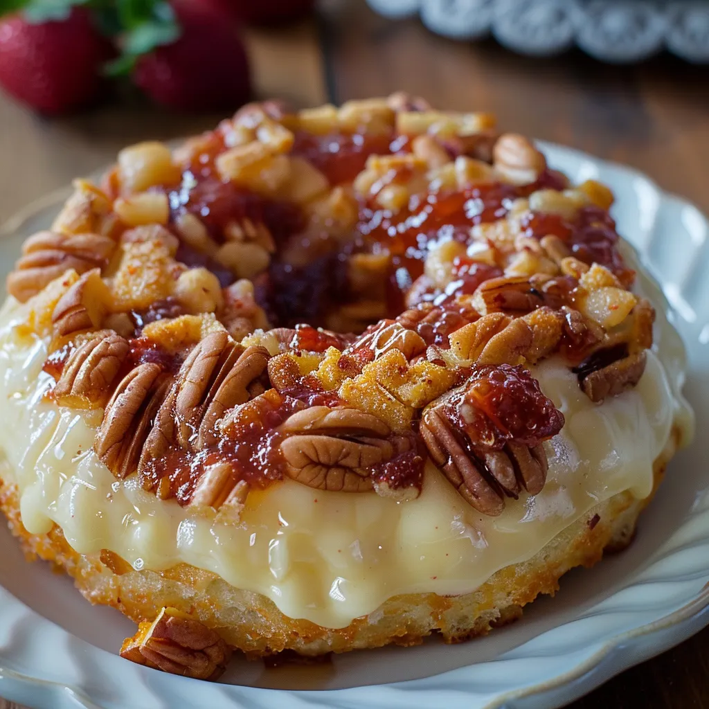Traditional Southern cheese spread in a ring shape, perfect for parties and gatherings.