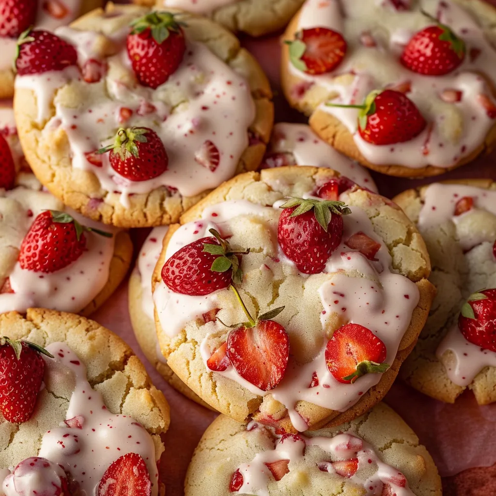 Tender strawberry-filled cookies with a luscious, rich cheesecake center.
