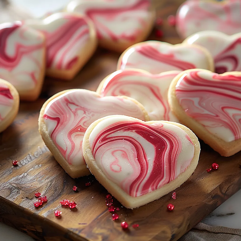 Marbled Valentine Sugar Cookies