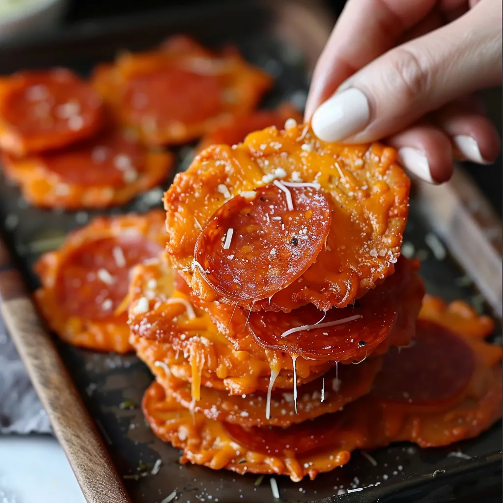 Crispy Pepperoni Cheese Snack