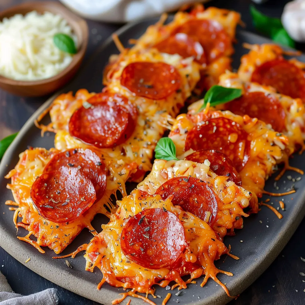 Crispy cheese bites with pepperoni, a quick and tasty keto-friendly snack option.
