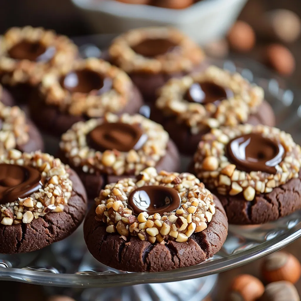 Soft buttery cookies topped with smooth chocolate hazelnut filling.