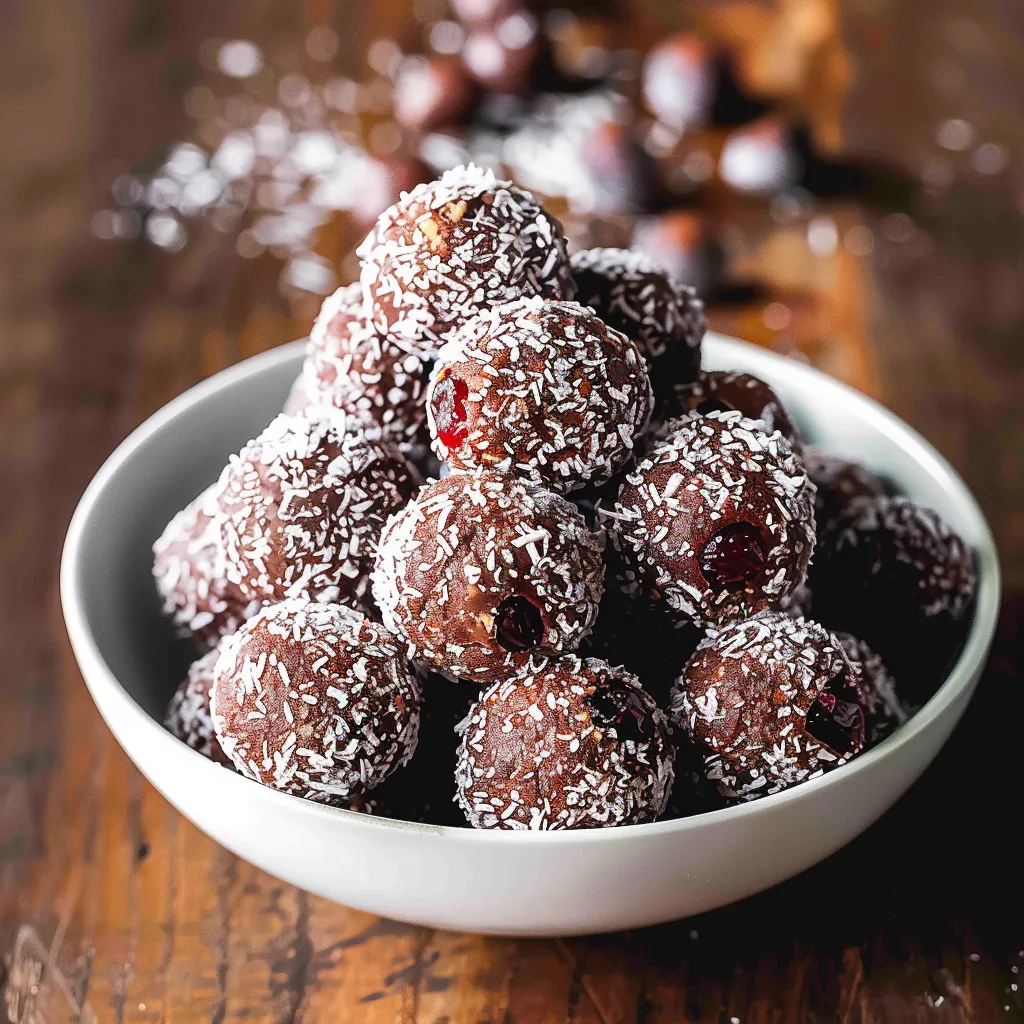 Cherry Chocolate Coconut Bites