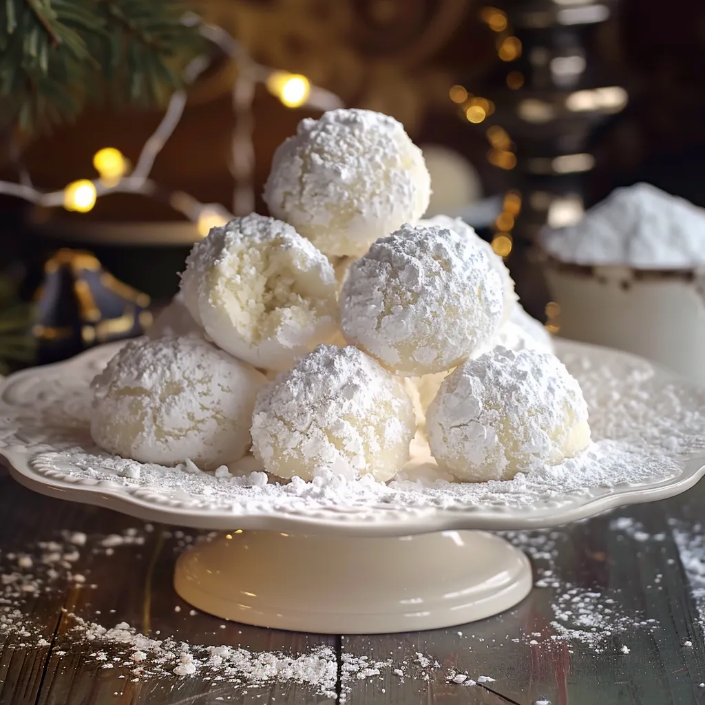 Sweetened condensed milk snowballs, a soft coconut treat that melts as you eat.