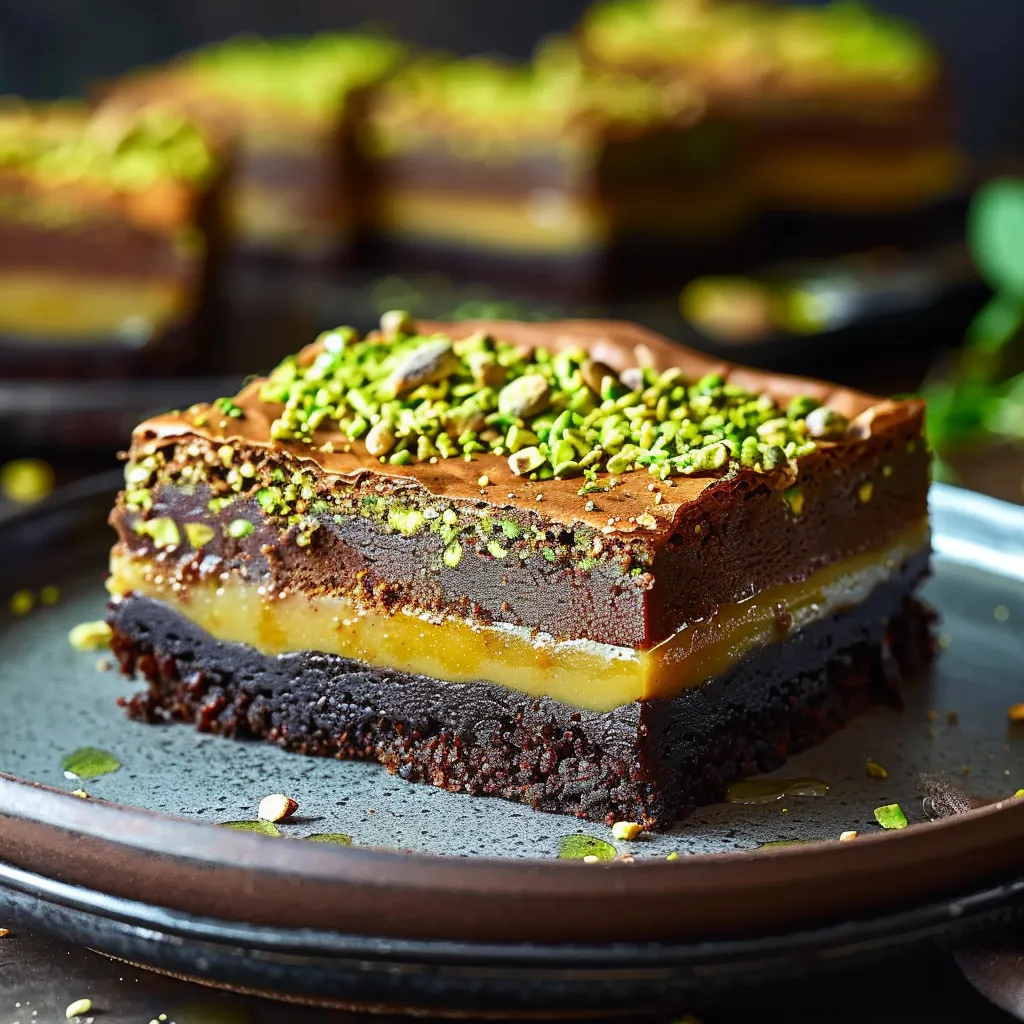 Kunafa Brownies Pistachio