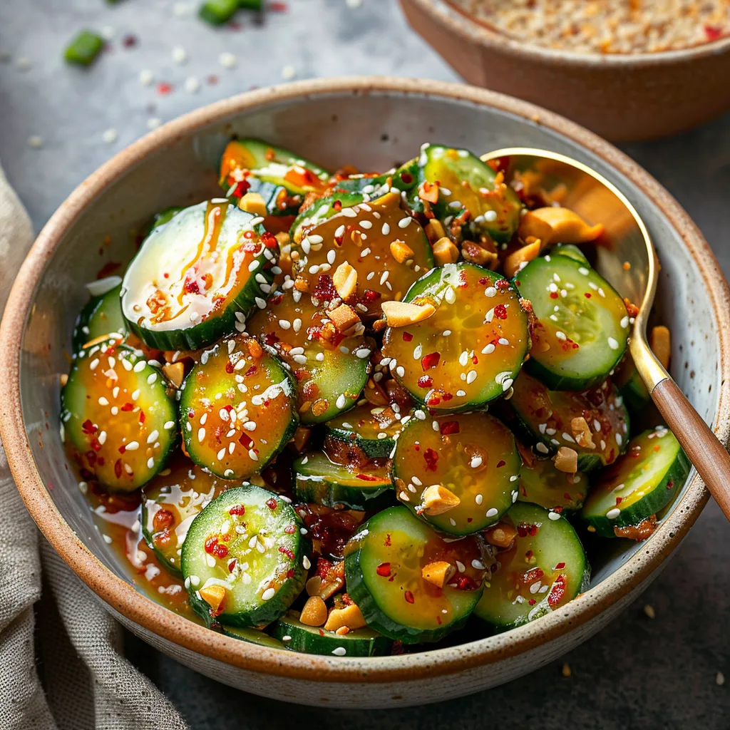 Best Peanut Chili Crisp Cucumber Salad