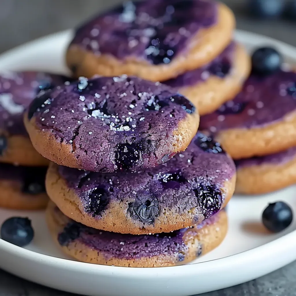 Tender and gooey blueberry dream cookies, packed with sweet berry flavor.