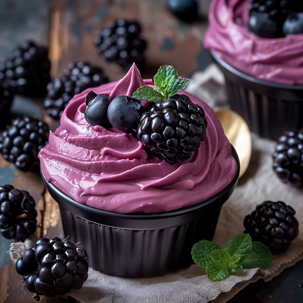 Creamy Blackberry Mousse