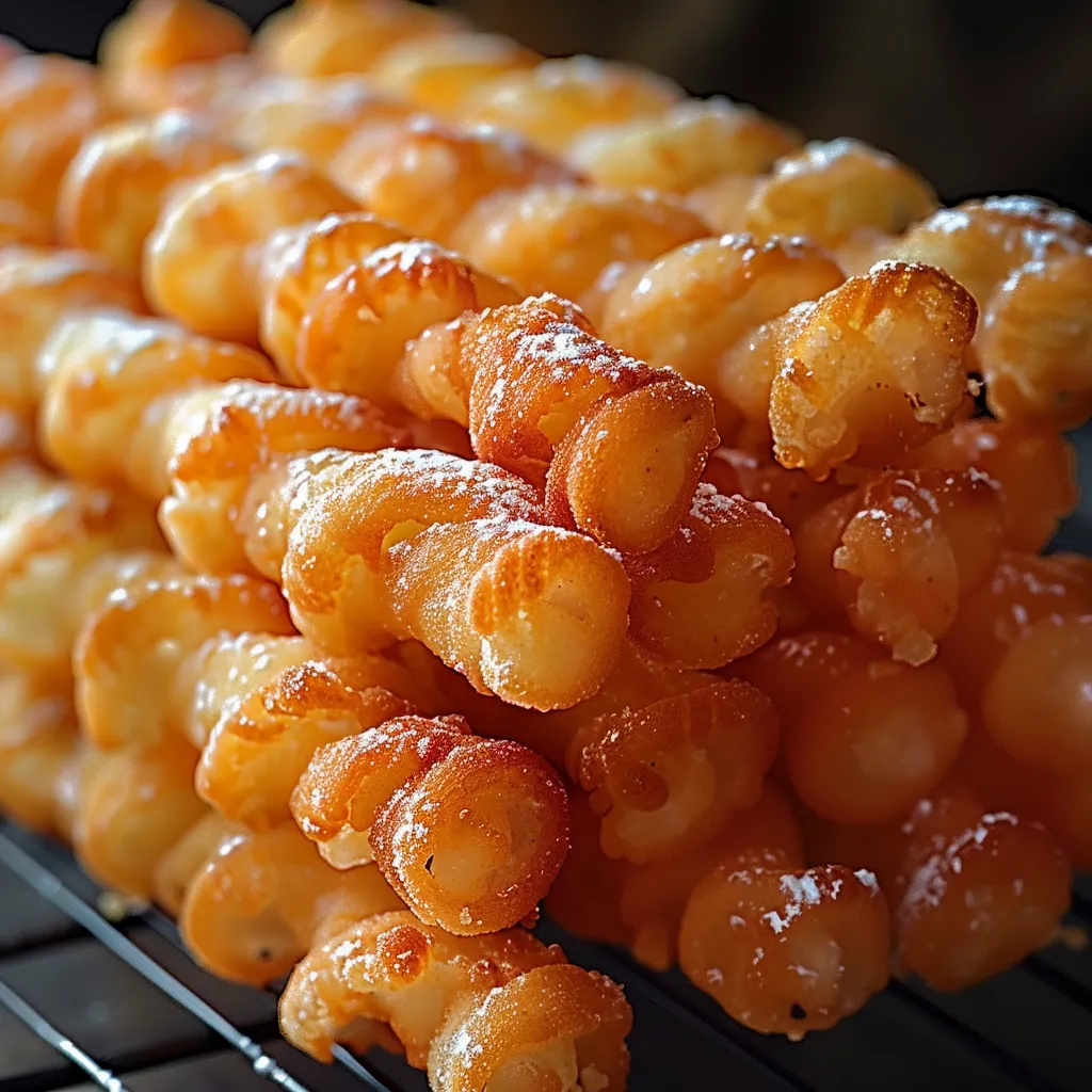 Crispy funnel cake sticks, a fun and easy twist on the classic fair treat.