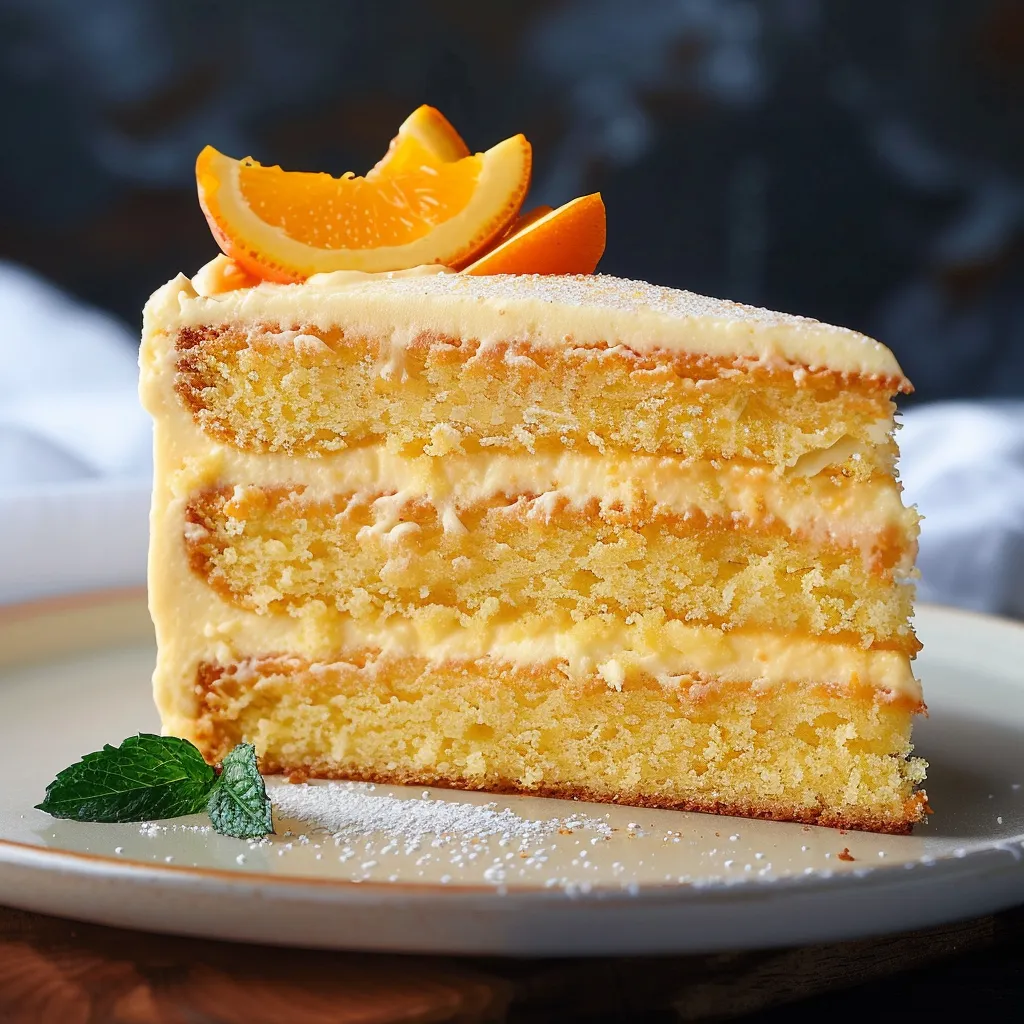 Super moist orange-flavored cake with fresh citrus tang, great for any gathering.