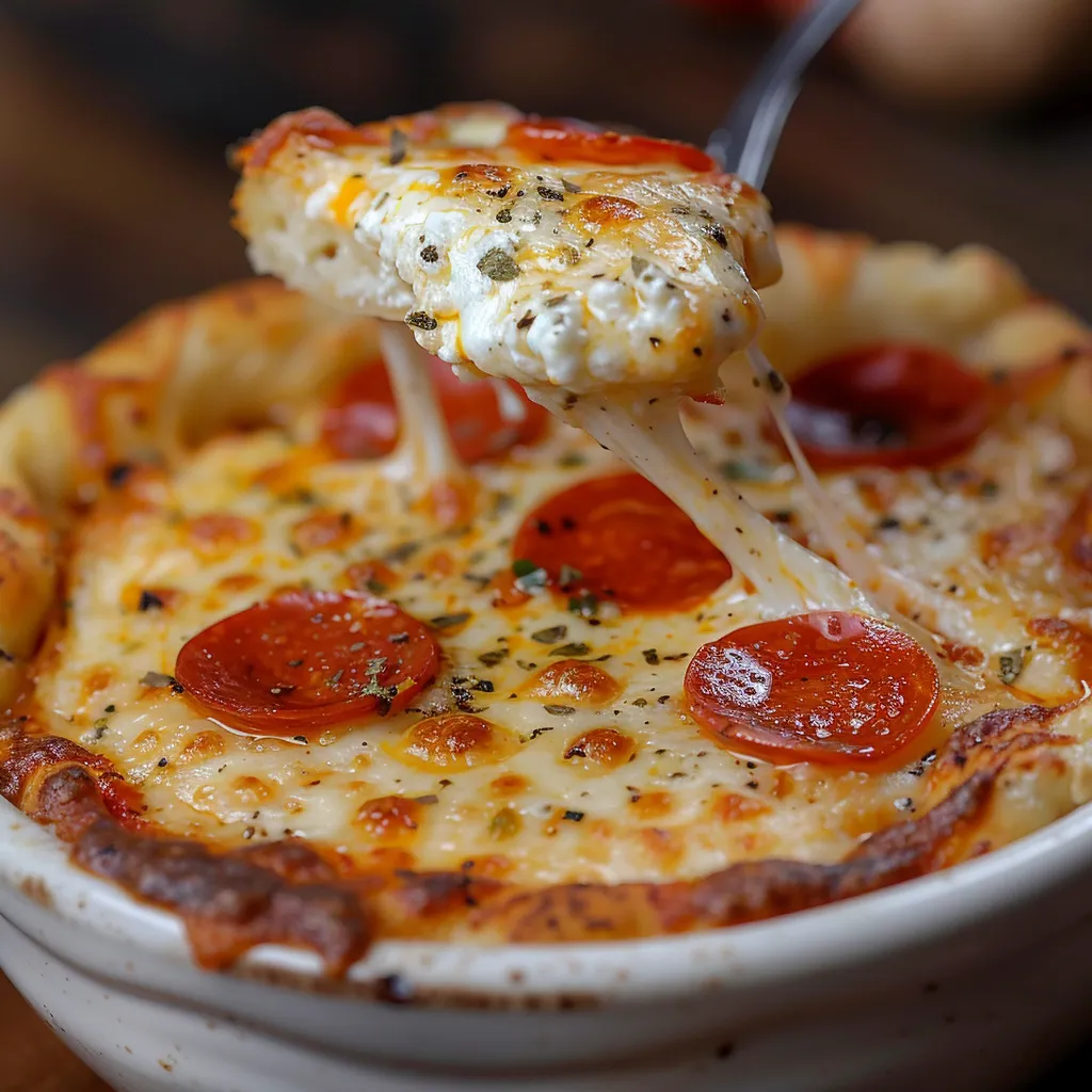 A bowl of food with a fork in it.