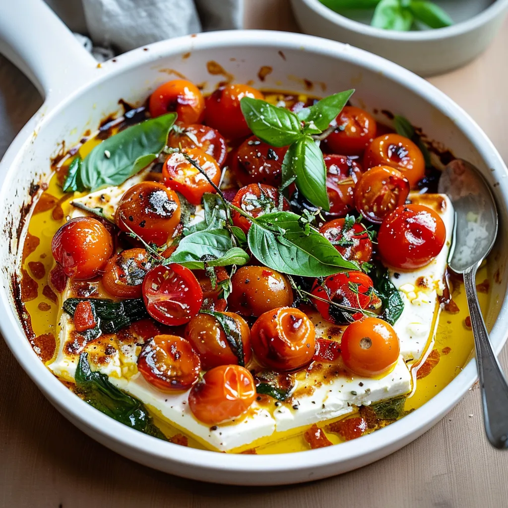 A white bowl filled with tomatoes and basil, ready to be eaten.