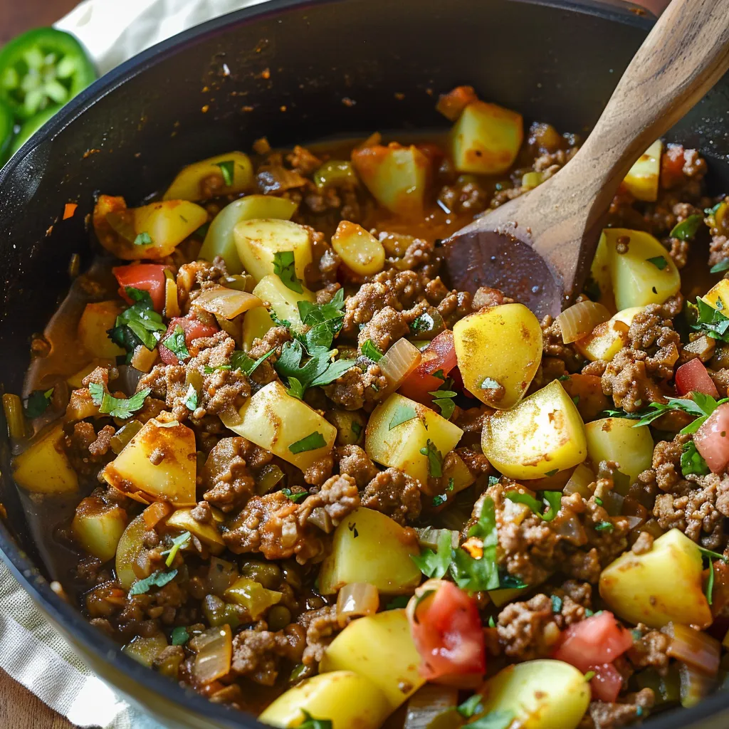 A bowl of food with a wooden spoon in it.