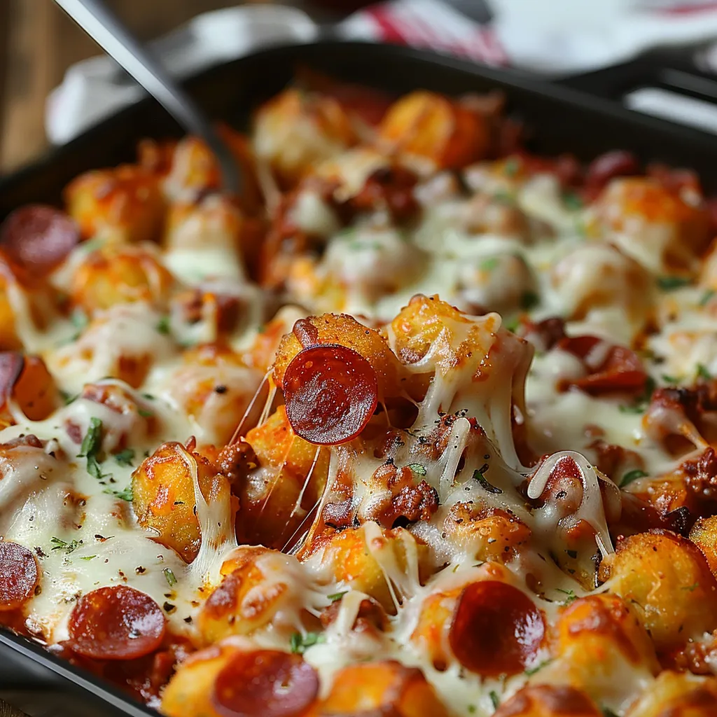 A delicious pizza with pepperoni and cheese in a black pan.
