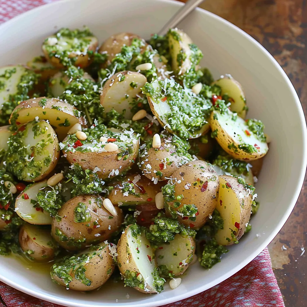 A plate of potatoes, greens, and nuts in a delicious bowl.