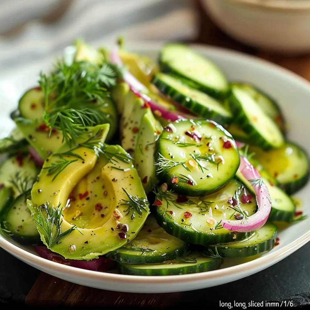 A white bowl featuring cucumber slices.