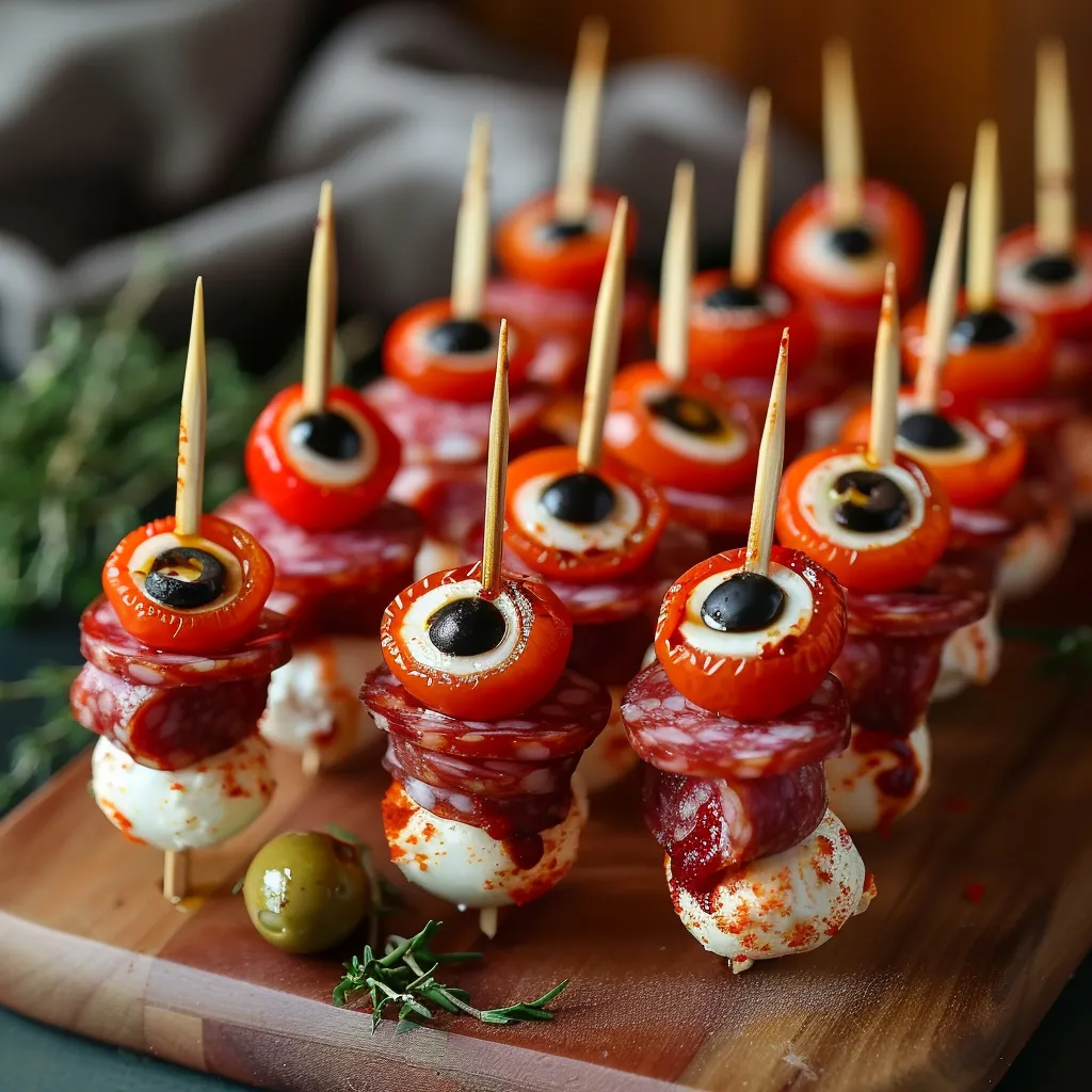 A plate of food with tomatoes and olives.