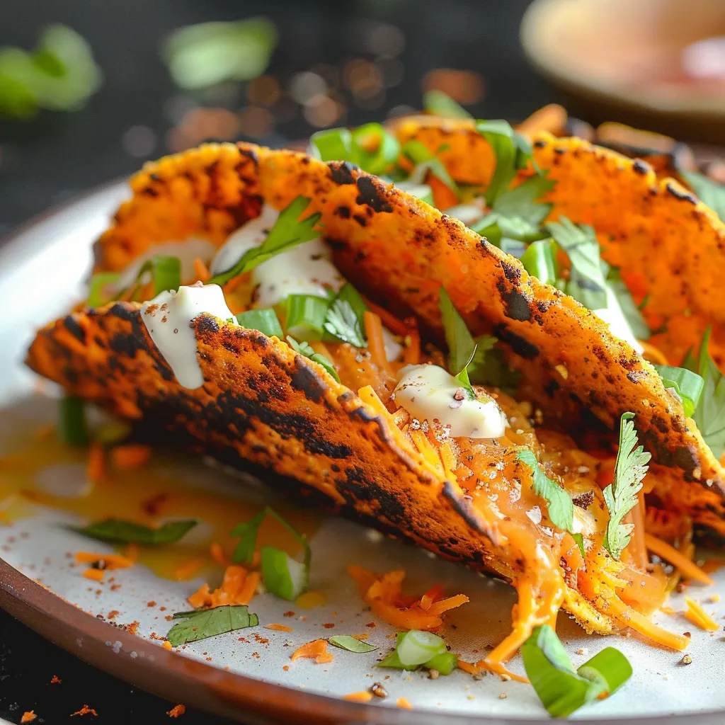 Crunchy taco shells made from carrots.