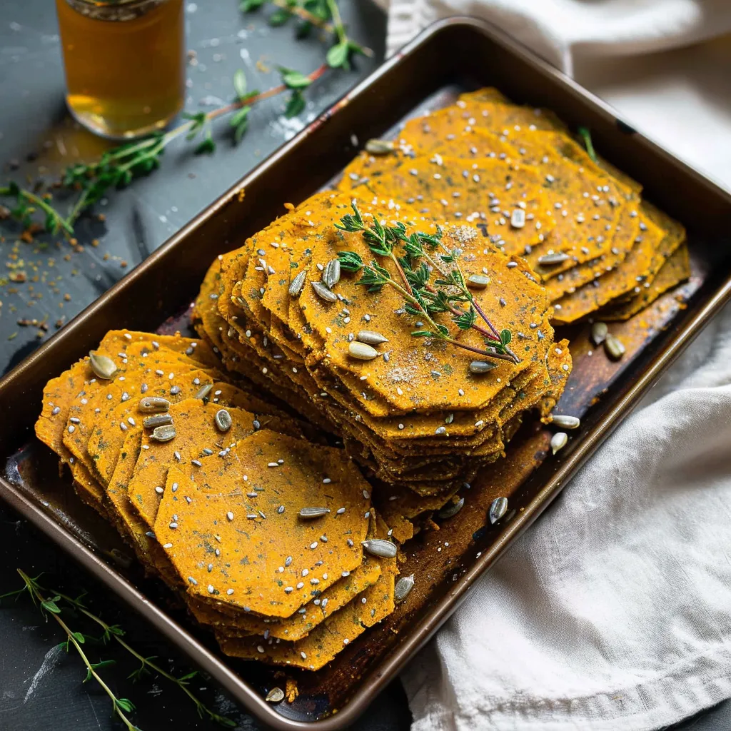 A tray filled with crispy snacks garnished with green herbs.