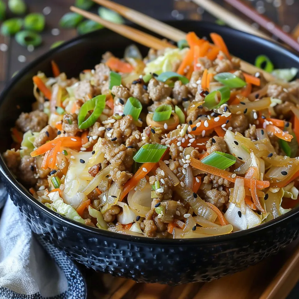 A bowl with turkey and vegetables.