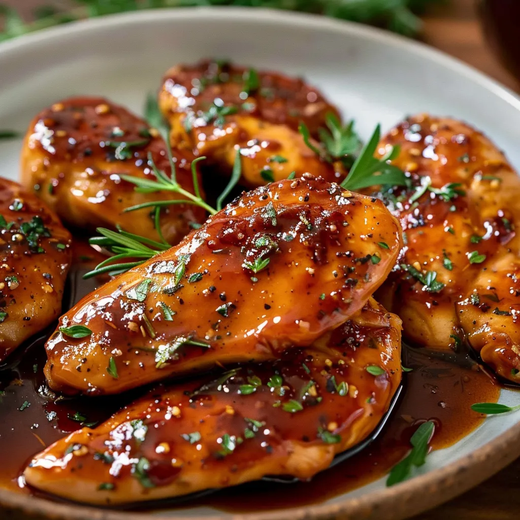A plate of meat with sauce.