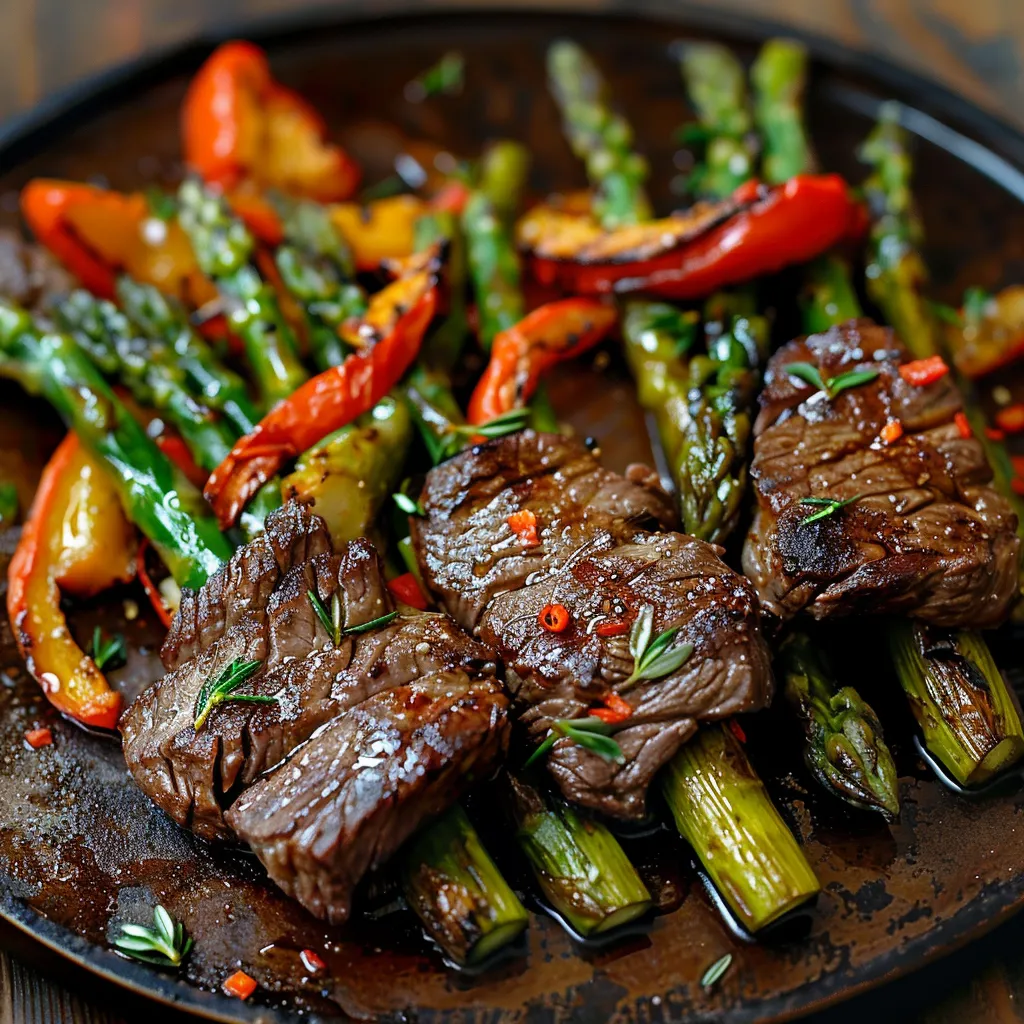 A dish of rolled steak with vegetables.