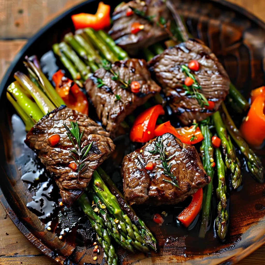 A plate of meat and vegetables.