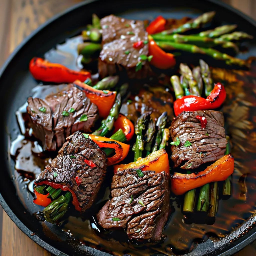 A plate of meat and vegetables.