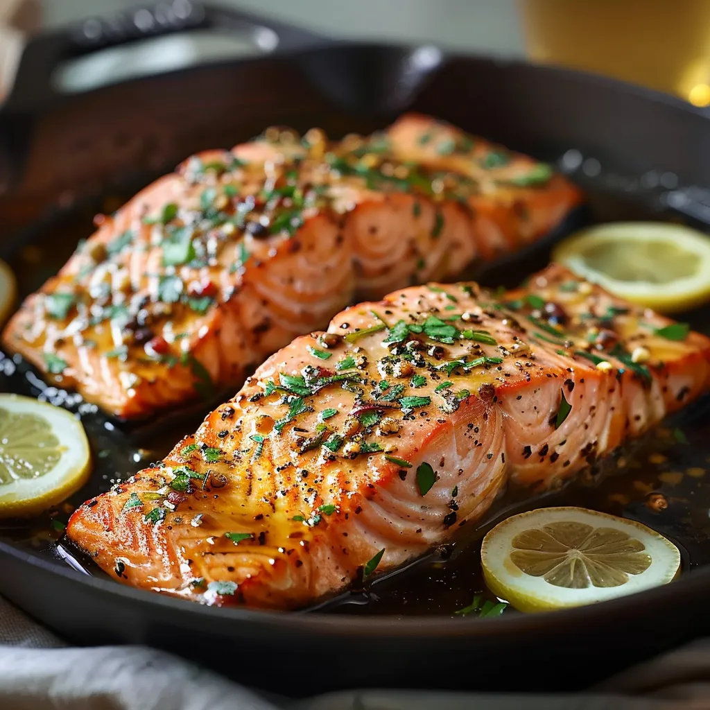 Juicy garlic butter salmon, a tasty and straightforward meal for any day.