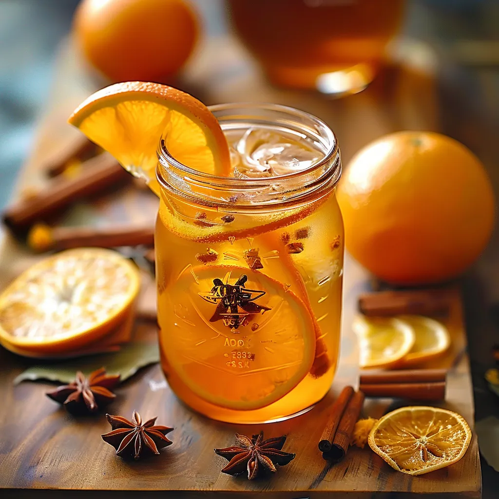 Orange cinnamon iced tea, a tasty and fragrant drink for any get-together.
