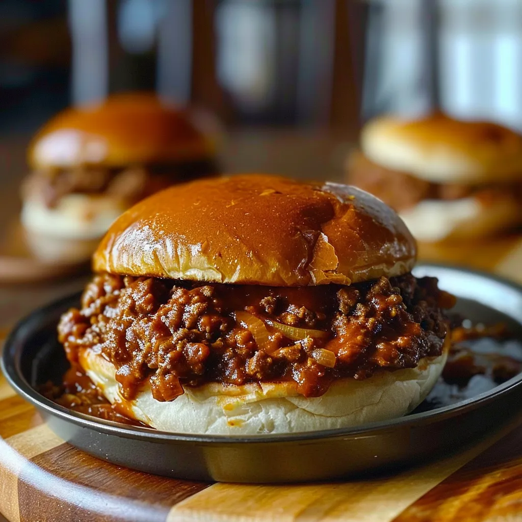 A delicious chili cheese burger with a bun on a plate.