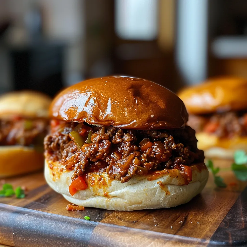 A delicious hamburger with a generous amount of meat and a variety of toppings, including peppers and onions, is served on a wooden table.