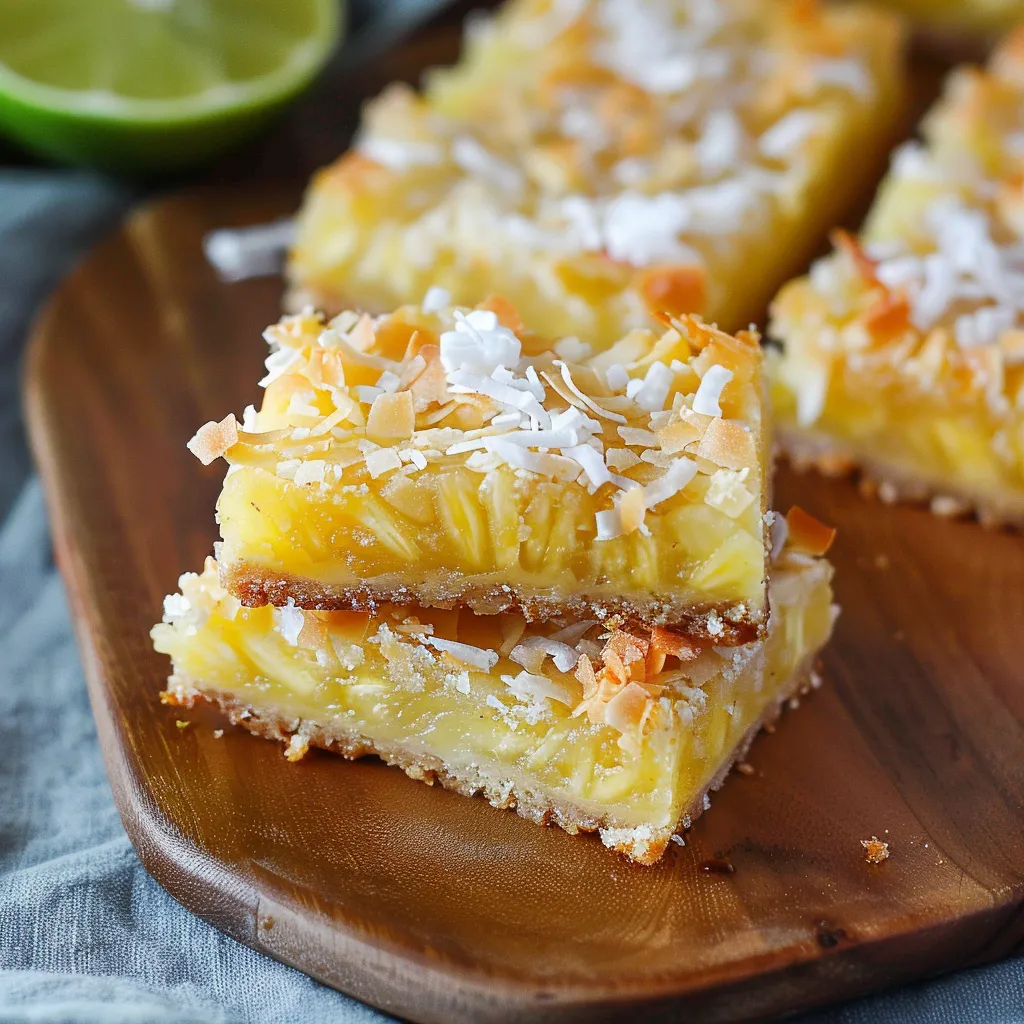 A slice of pineapple upside down cake on a wooden cutting board.