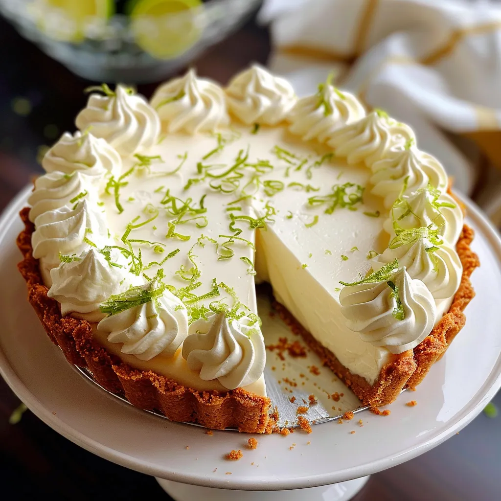 A slice of lemon cheesecake on a plate.