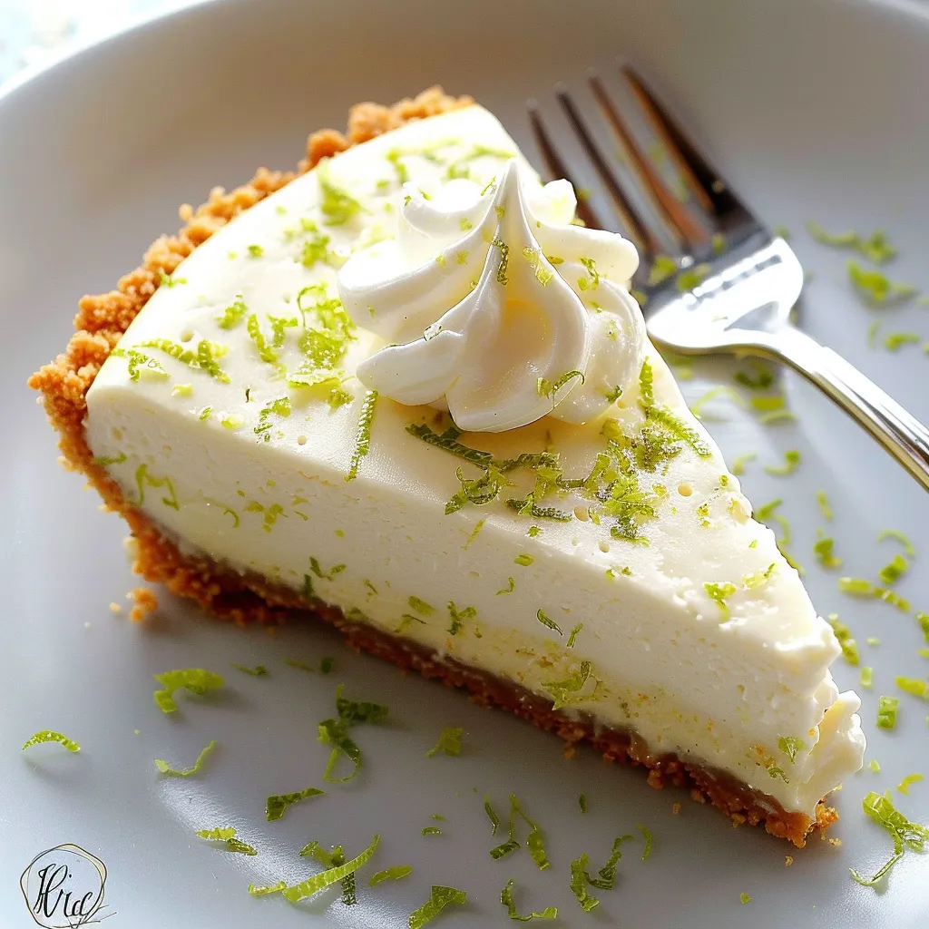 A slice of pie with a dollop of whipped cream on top.