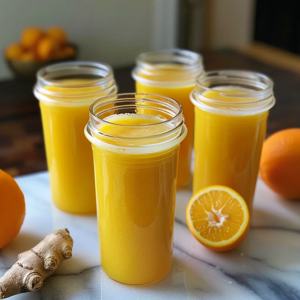 Oranges on a table with a bright glass of fresh juice.
