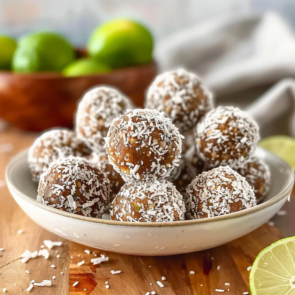 A bowl of cinnamon balls sits on a table next to a bowl of limes.