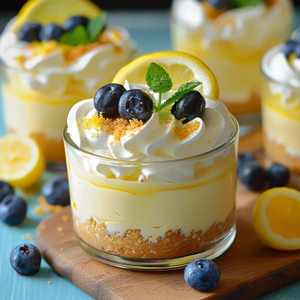 A creamy dessert topped with a blueberry, placed on a wooden surface.