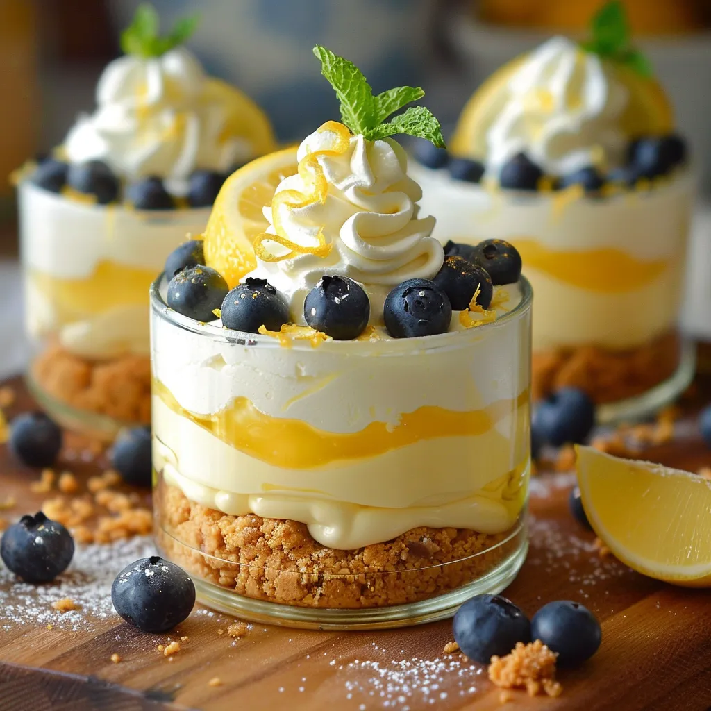 A dessert with a blueberry on top of a yellow cream.