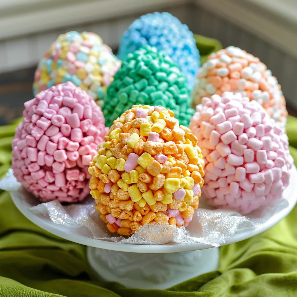 A plate with six colorful eggs on it.