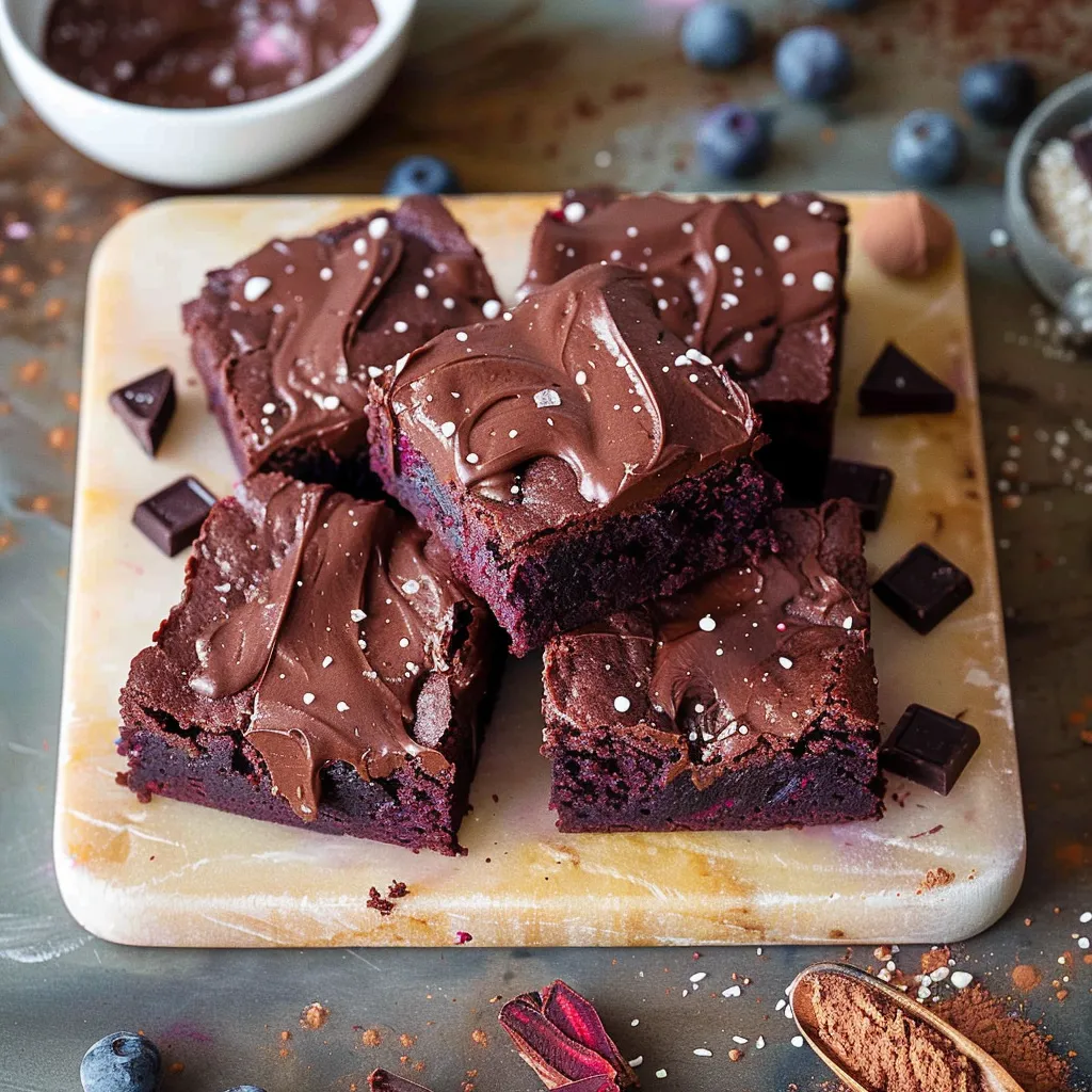 A plate of chocolate cake with chocolate chips.