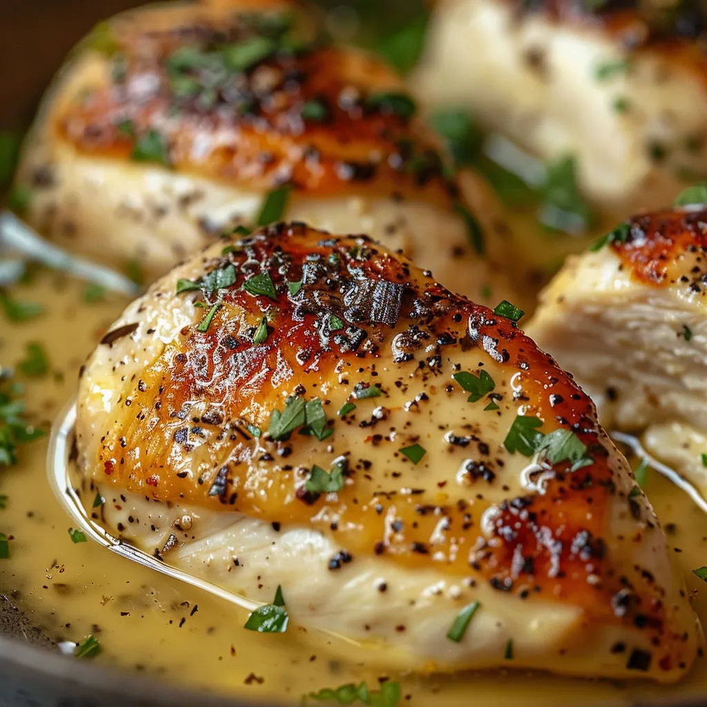 Chicken with spices and herbs.