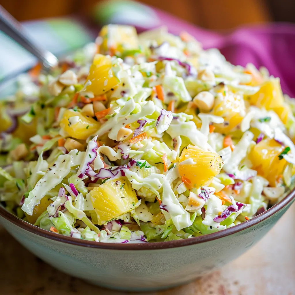 Coleslaw in a bowl with a fork.