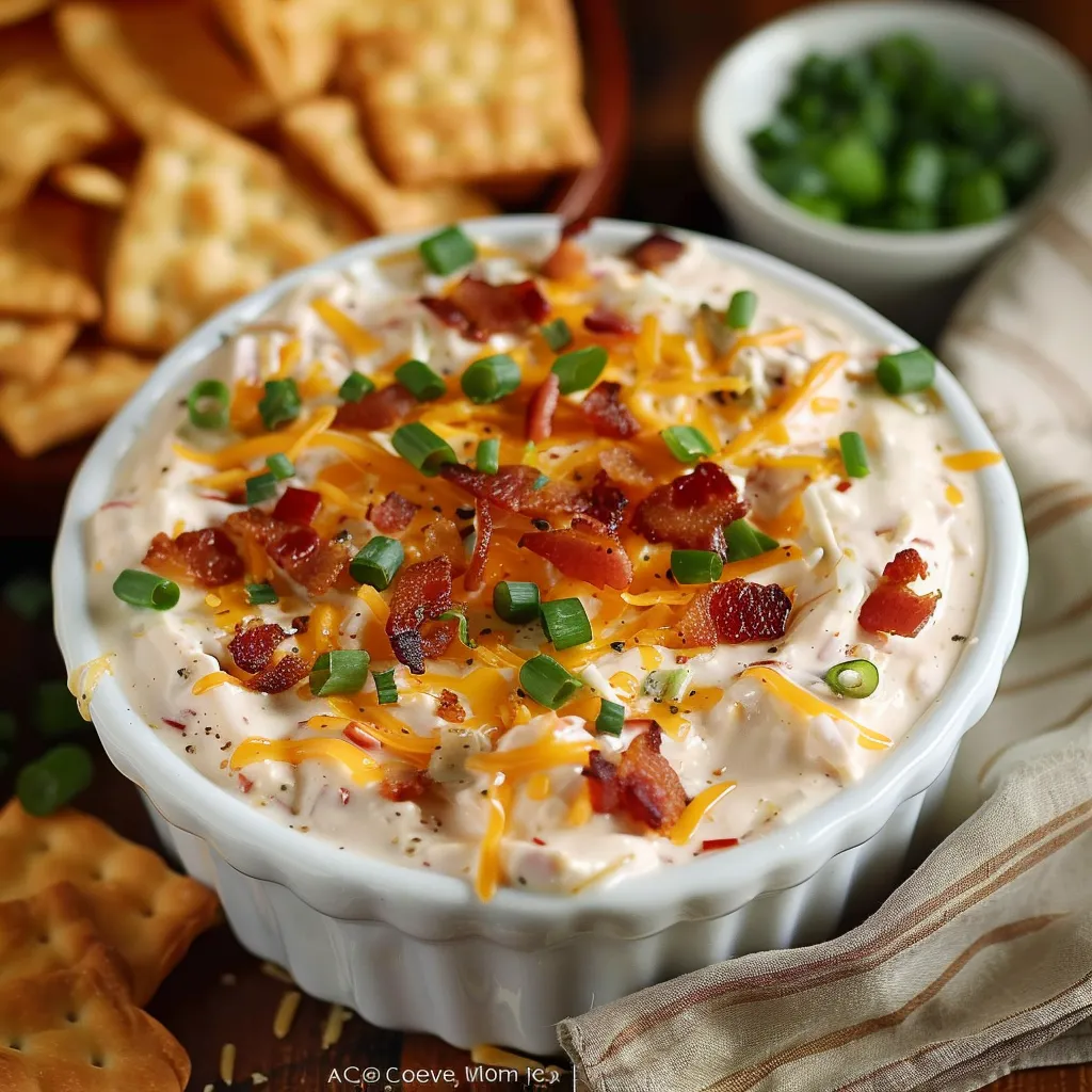 A rich, cheesy dip with bacon.