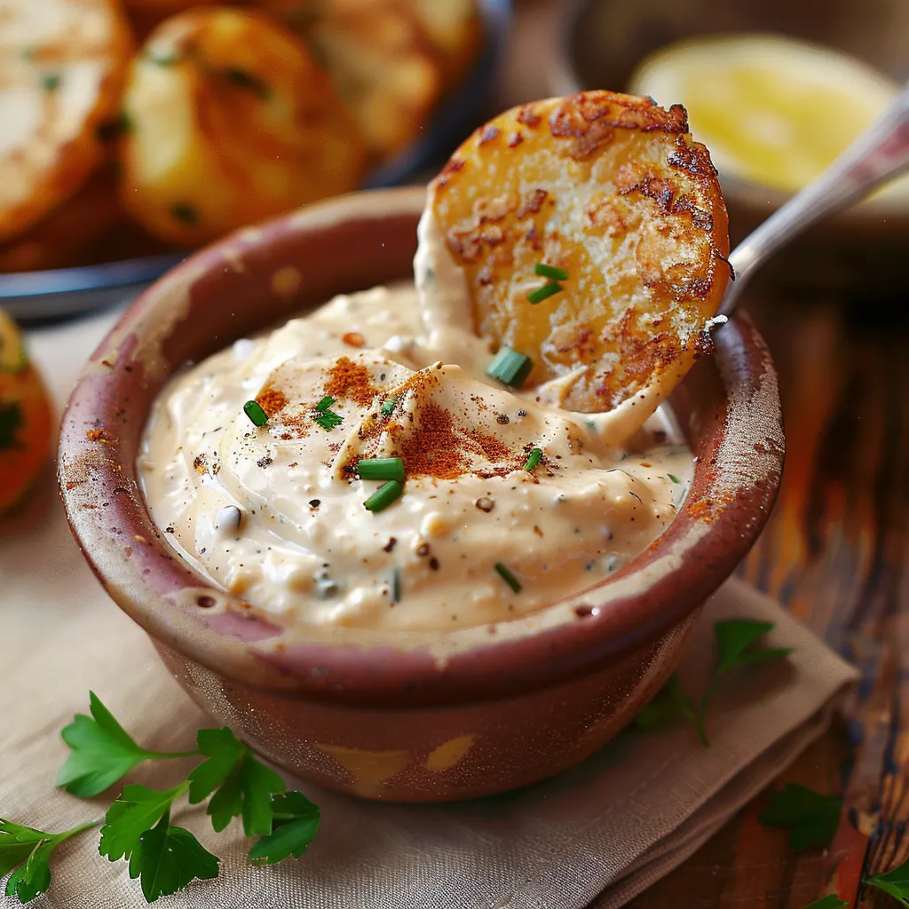 Bowl of tangy sauce with a spoon.